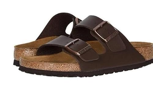 AMCOIN Damen Pantoletten - Schuhe Mit Verstellbaren Riemen - Outdoor & Hausschuhe Mit Sohle Aus Feinstem Gummi - Sandalen Mit Natur Kork-Fußbett (dunkelbraun,40 EU) von AMCOIN