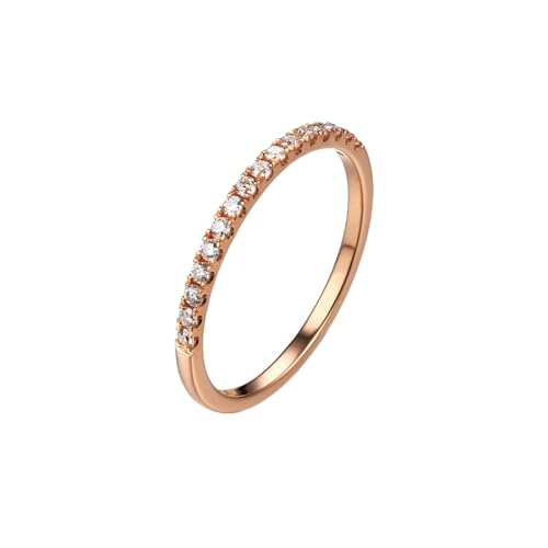 AMDXD Ringe 18K Weiß Gold 750, Dünn Klassiker Antragsring mit Diamant Oval Form, Damen Freundschaftsringe Pärchen Ringe Au750 Gold Echt Gold von AMDXD