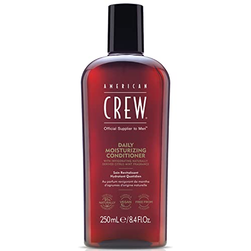 AMERICAN CREW – Daily Moisture Conditioner, 250 ml, Pflegeconditioner für Männer, stärkendes Haarprodukt ohne Silikone, schützt vor Trockenheit & reduziert Haarbruch, vegan von AMERICAN CREW