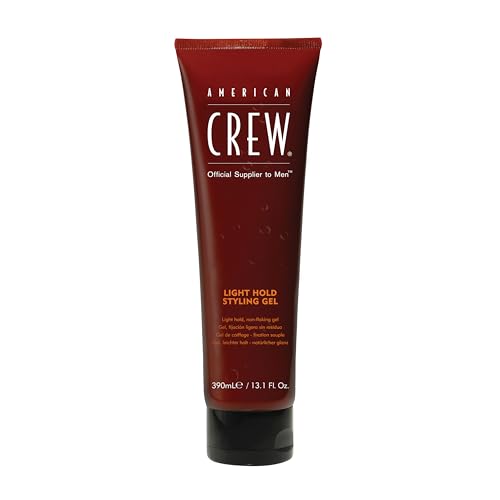 AMERICAN CREW Light Hold Gel, Styling-Gel mit Hitzeschutz für Männer, Haarprodukt mit leichtem Halt, Stylingprodukt für Fülle und Glanz mit Ginseng & Salbei Extrakt, 250 ml von AMERICAN CREW