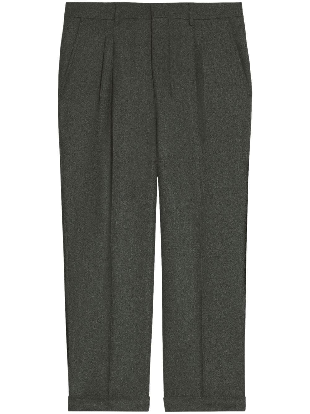 AMI Paris Plissierte Tapered-Hose - Grau von AMI Paris