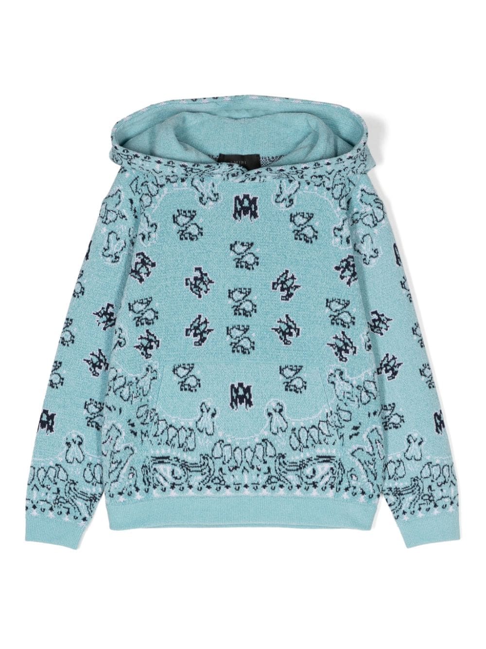 AMIRI KIDS Kapuzenpullover mit Bandana-Jacquardmuster - Blau von AMIRI KIDS