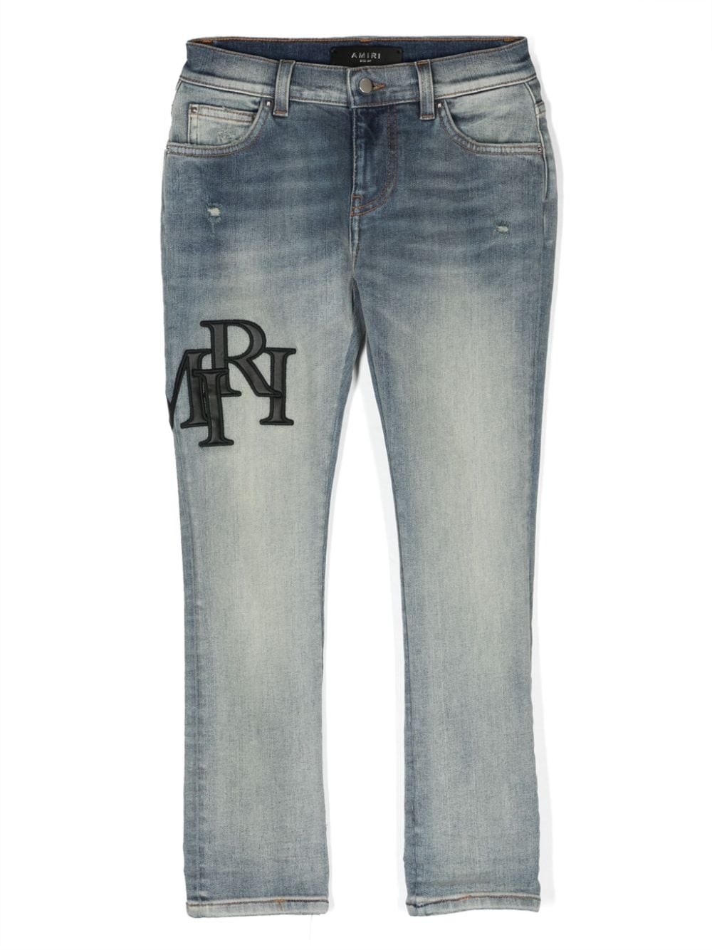 AMIRI KIDS Skinny-Jeans mit Logo-Applikation - Blau von AMIRI KIDS