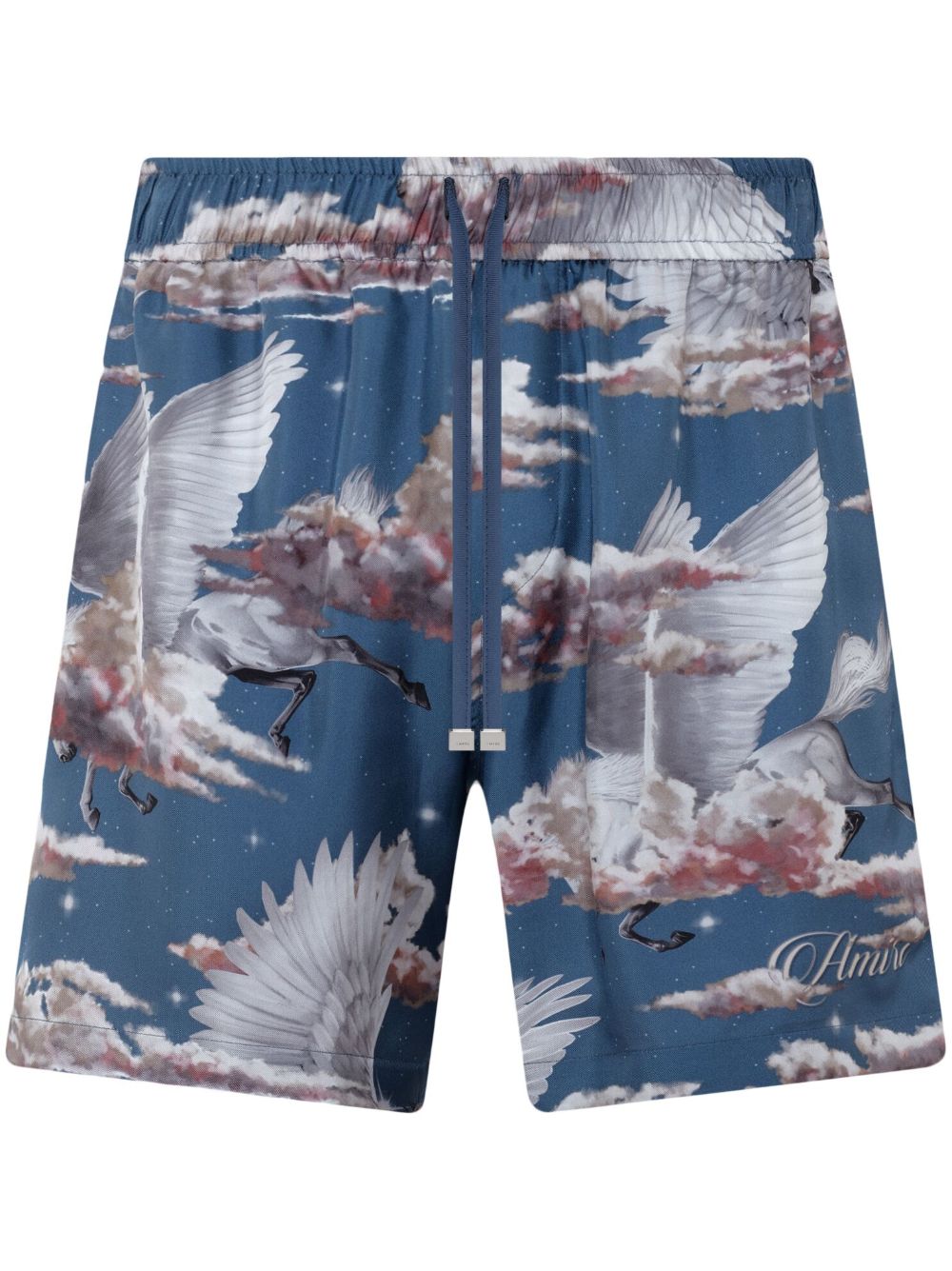 AMIRI Pyjama-Shorts mit grafischem Print - Blau von AMIRI