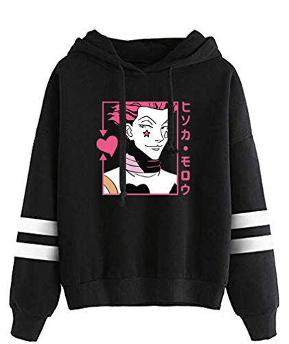 AMOMA Anime Hunter x Hunter Sport Kapuzenpullover Unisex Langarm Gon Killua Hisoka Cosplay Hoodie(M,Hisoka-Black) von AMOMA