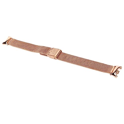 AMONIDA Ersatz-Uhrenarmband, Atmungsaktives, Verstellbares Armband aus Edelstahl mit Schnellverschluss für Smartwatch (Roségold) von AMONIDA