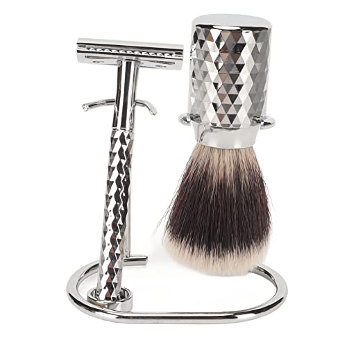 Manuelles Bartschneider-Bürsten-Set, Komplettes Heim-Doppelklingen-Waschbares Bartschneider-Messer-Bürsten-Set für den Friseursalon von AMONIDA