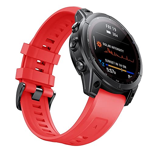 AMSOH Uhrenarmband für Garmin Fenix 7 7S 7X 6 6S 6X Pro 5X 5 Smartwatch-Armband aus Silikon Descent G1 Solar Forerunner 935 945 Schnellverschluss Correa, For Quatix 5 Quatix 6, Achat von AMSOH