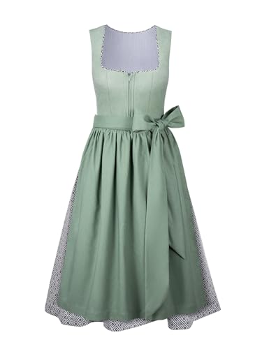 AMUSELIEBE Dirndl Damen midi Trachtenkleid Trachtenrock Damen Grün Gerader Ausschnitt Dirndl für Oktoberfest Besondere Anlässe AMUSELIEBE Dirndl Damen midi Trachtenkleid Trachtenrock Damen Grün Gerader Ausschnitt Dirndl für Oktoberfest Besondere Anlässe von AMUSELIEBE