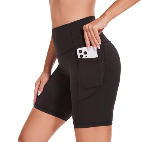 AMYTIS Damen Kurze Shorts Blickdicht Sporthose High Waist Damen Radlerhose Kurz Hose Leggings mit Taschen Elastisch Unterhosen Laufhose Yoga Fitness Hotpants Sommer Boxershorts AMYTIS Damen Kurze Shorts Blickdicht Sporthose High Waist Damen Radlerhose Kurz Hose Leggings mit Taschen Elastisch Unterhosen Laufhose Yoga Fitness Hotpants Sommer Boxershorts von AMYTIS LINGERIE