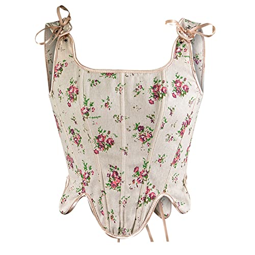 AMhomely Korsett-Tops für Frauen Rokoko Cropped Tank Tops Schnürung Korsett Bustier Verkauf Aussparung Elegant Barock Korsett Gürtel Überbrust Dessous, 02 Pink Rose, 38 AMhomely Korsett-Tops für Frauen Rokoko Cropped Tank Tops Schnürung Korsett Bustier Verkauf Aussparung Elegant Barock Korsett Gürtel Überbrust Dessous, 02 Pink Rose, 38 von AMhomely