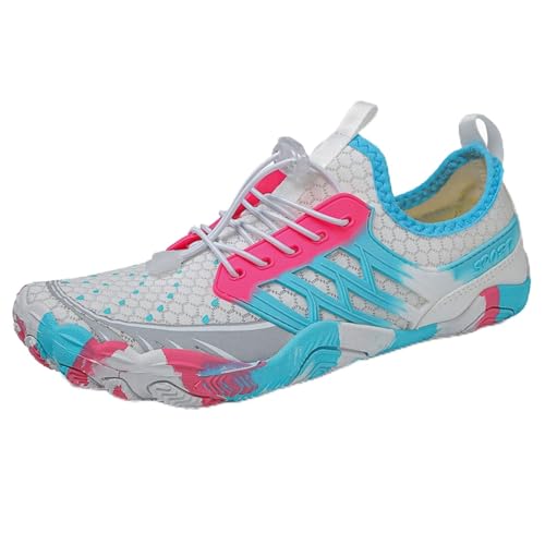 ANAIUCY Amphibische Herrenwasserschuhe, schnell trocknende dauerhafte Männersandalen, weiche Strandwasserschuhe mit Drainage, Aqua Sports Surf Outdoor -Schuhe (Color : Pink, Size : 36 EU) von ANAIUCY