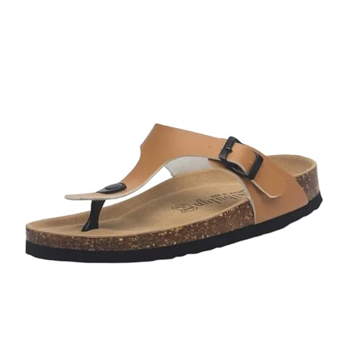 ANAIUCY Badelatschen Herren Beach Cork Flip Flops Pantoffeln Lässig Sommer Frauen Gemischte Farbdruck Unisex Slip On Slides Schuhrutschen Frauen Frauen-brown02-37 von ANAIUCY