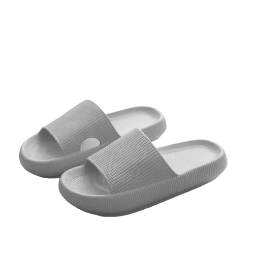 ANAIUCY Badelatschen Herren Dicke Plattform Badezimmer Hausrückschuhe Frauen Mode Innenrutschen Frau Sandalen Sommer Nicht-schlupf-flip Flops-grau-36-37 von ANAIUCY