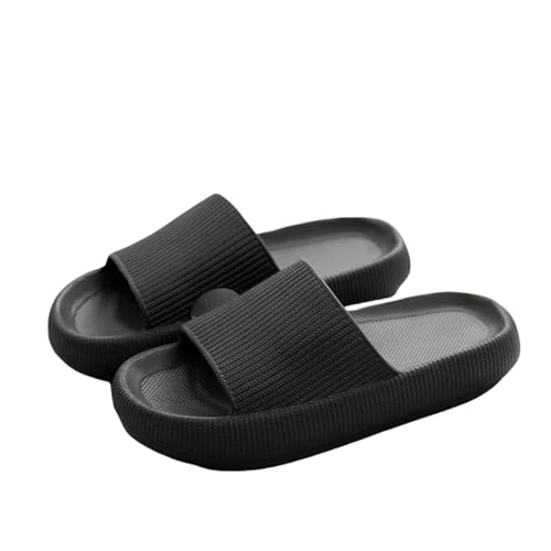 ANAIUCY Badelatschen Herren Dicke Plattform Badezimmer Hausrückschuhe Frauen Mode Innenrutschen Frau Sandalen Sommer Nicht-schlupf-flip Flops-schwarz-38-39 von ANAIUCY