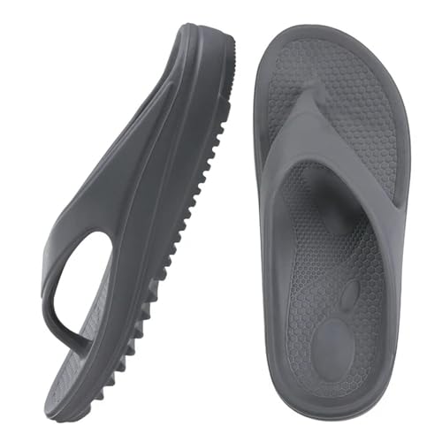 ANAIUCY Badelatschen Herren Dicke Sohle Flip Flops Für Frauen Und Männer Sommer Strand -tanga -sandalen Für Duschschuhen-grau-36 (8,8 Zoll) von ANAIUCY