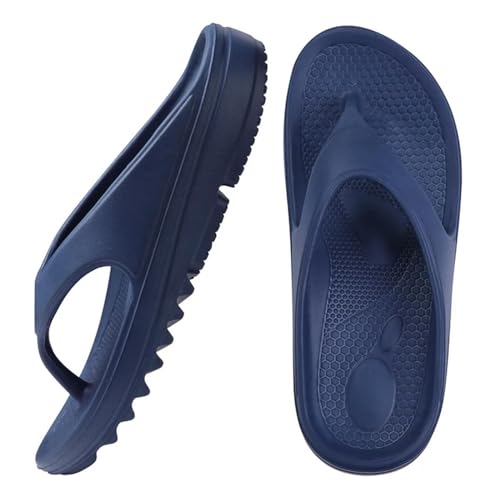 ANAIUCY Badelatschen Herren Dicke Sohle Flip Flops Für Frauen Und Männer Sommer Strand -tanga -sandalen Für Duschschuhen-n Blau-36 (8,8 Zoll) von ANAIUCY