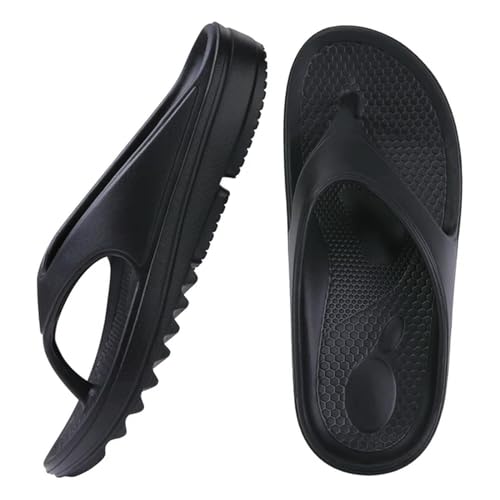 ANAIUCY Badelatschen Herren Dicke Sohle Flip Flops Für Frauen Und Männer Sommer Strand -tanga -sandalen Für Duschschuhen-schwarz-36 (8,8 Zoll) von ANAIUCY