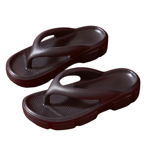 ANAIUCY Badelatschen Herren Flip Flops Für Frauen Sommerclip-plattform Sandalen Frau Nicht-rutsch-strand-hausschuhe-8009black-37-38 (23,5-24 Cm) von ANAIUCY