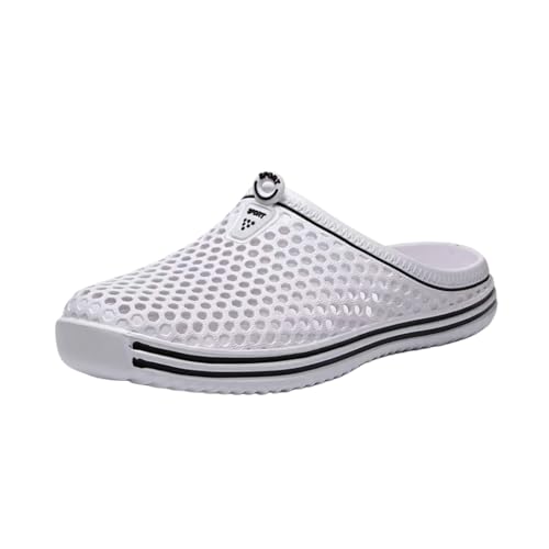 ANAIUCY Badelatschen Herren Frauenschuhe Strandschuhe Unisex Hohl Out Casual Paar Strand Sandale Flip Flops Schuhe-weiß-36 von ANAIUCY