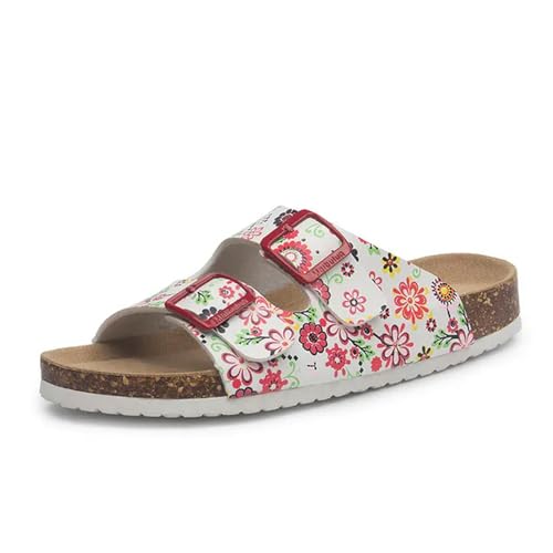 ANAIUCY Badelatschen Herren Sommer Beach Cork Slipper Lässig Doppelschnalle Nicht-rutschrutschen Frauen Rutschen Auf Flip Flop-schuhe-02-35 von ANAIUCY