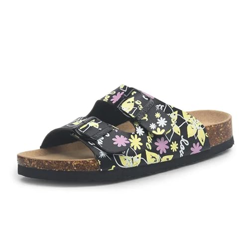 ANAIUCY Badelatschen Herren Sommer Beach Cork Slipper Lässig Doppelschnalle Nicht-rutschrutschen Frauen Rutschen Auf Flip Flop-schuhe-17-36 von ANAIUCY