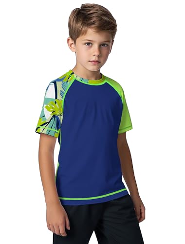 ANGEL CITIZ Jungen Kurzarm Rundhals Badeshirt UV Kinder Rashguard UPF 50+ Schwimmshirt Kinder 125-155 ANGEL CITIZ Jungen Kurzarm Rundhals Badeshirt UV Kinder Rashguard UPF 50+ Schwimmshirt Kinder 125-155 von ANGEL CITIZ