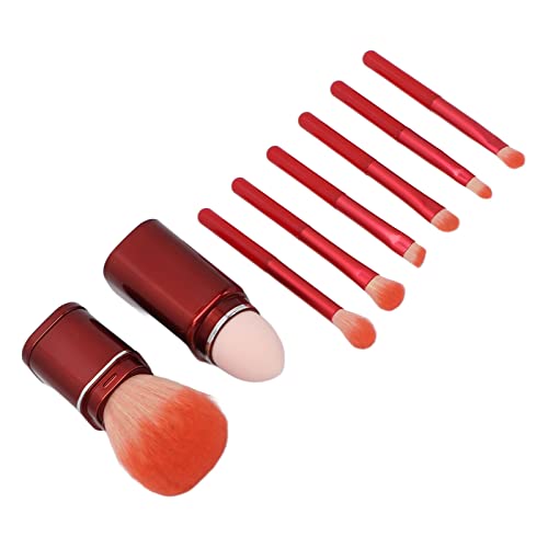 8-in-1-Make-up-Pinsel-Set, Tragbare Mini-Rouge-Lidschatten-Pinsel mit Greifpuder, Präzises Färben und Mischen, Fester Pinsel für Anfänger von ANGGREK