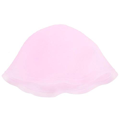 ANGGREK Silikon Highlight Cap Färbung Haarfarbe Kappe Highlighting Cap Friseursalon Styling-Tools mit Haken für Frauen Mädchen Färben von Haaren(Rosa) von ANGGREK