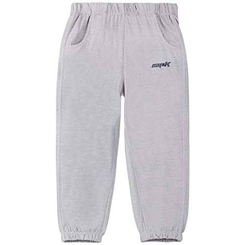 ANIMQUE Ultradünne Kinder Jogginghose Frühling Sommer Lässige Jogger Sporthose Kleinkind Jungen Mädchen Elastischem Bund Hose Mit Taschen 2-10 Jahre, Hellgrau 130 von ANIMQUE