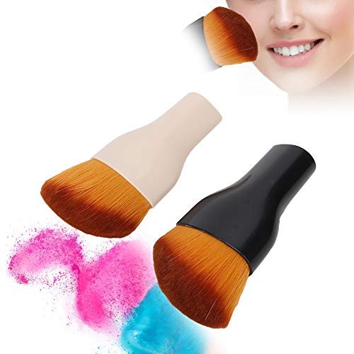 2-teiliger Puderpinsel, Weicher Make-up-Pinsel, Tragbares Blending-Gesichtspuder-Konturrouge, Lidschatten-Highlight-Pinsel Für Mädchen, Pudermischung, Flüssige Creme-Kosmetik von ANKROYU