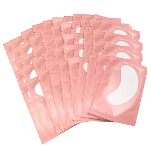 50 Paar Rosa Kollagen-Vlies-Pads, Feuchtigkeitsspendende Anti-Falten-Augenpads, Wimpernverlängerungspads Für Frauen Und Mädchen von ANKROYU