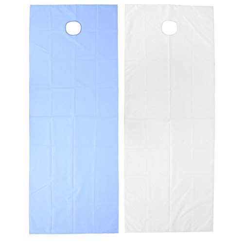 ANKROYU 2 Stück Einweg-Bettlaken, Atmungsaktive Massage-Bettdecke aus Polyesterfaser, Wasserdichtes Einwegbett, Massage-Bettlaken Für Schönheitssalon(Weiß + Blau) von ANKROYU