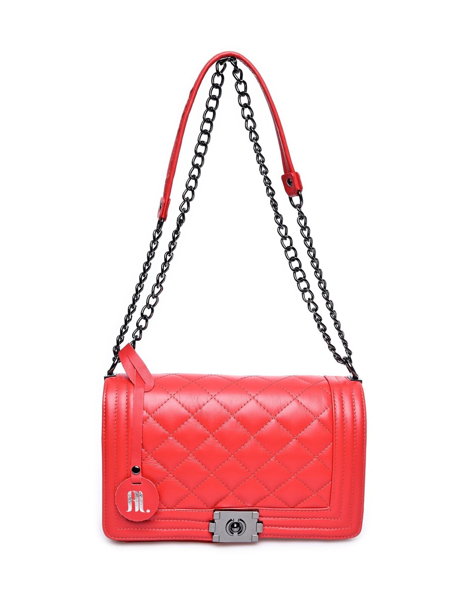 ANNA LUCHINI Schultertasche Damen Rot von ANNA LUCHINI