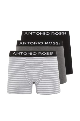 Antonio Rossi (3er-Pack) Boxershorts Herren, Unterhosen Männer Multipack mit elastischem Bund, Atmungsaktive, weiche Boxershorts für den Alltag, Baumwollreiche von ANTONIO ROSSI