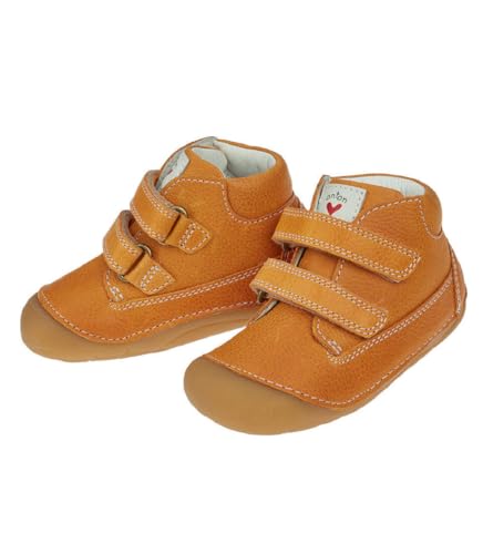 ANTONLIEBEVOLL Baby Lauflernschuhe, Leder Krabbelschuhe Gr. 19-25 EU, rutschfest Yellow Gr. 19 von ANTONLIEBEVOLL