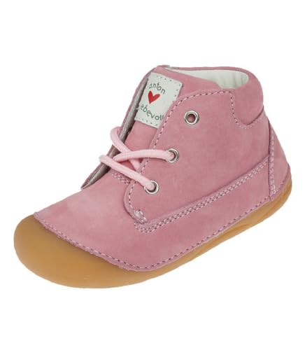 ANTONLIEBEVOLL Baby Lauflernschuhe, Leder Krabbelschuhe Gr. 19-25 EU, rutschfest JoJo-Rose Gr. 21 von ANTONLIEBEVOLL