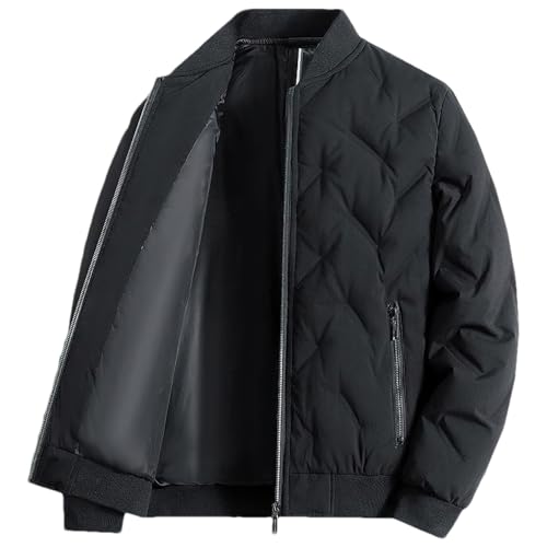 ANUFER Herren Isoliert Gesteppt Daunenjacke Stehkragen Winddicht Kurz Bomberjacke SN0706225 Schwarz XL ANUFER Herren Isoliert Gesteppt Daunenjacke Stehkragen Winddicht Kurz Bomberjacke SN0706225 Schwarz XL von ANUFER