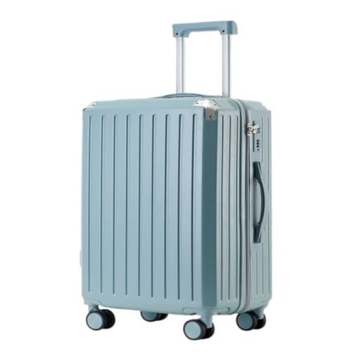 ANZHENGRQ Reisekoffer Gepäck Neue Herren- Und Damenkoffer, Wiederaufladbare Boarding-Trolley-Koffer, Ultraleichte Passwort-Koffer Trolley (Color : Blue, Size : 22in) von ANZHENGRQ