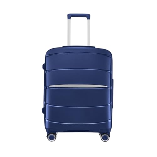 ANZHENGRQ Reisekoffer Trolley-Koffer mit Aluminiumrahmen, Universalräder, 24-Zoll-Trolley-Koffer, 26-Zoll-Koffer for Männer und Frauen Trolley (Color : Blue, Size : 20IN) von ANZHENGRQ