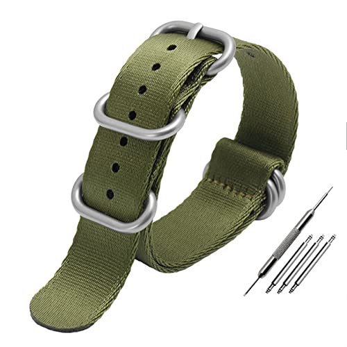 ANZOAT Nato-Nylon-Armband für OMG Canned 007, mehrfarbig, weich, seidig, 20 mm, 22 mm, Canvas-Armbänder, 20 mm, Achat von ANZOAT