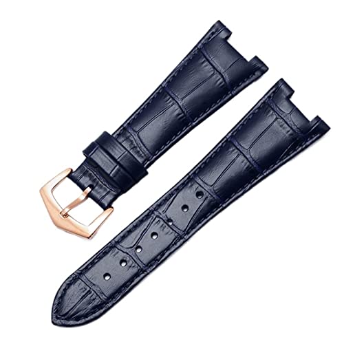 ANZOAT Uhrenarmband aus echtem Leder für Patek Philippe 5711 5712G Nautilus Uhren Herren und Damen, spezielle Kerbe, 25 mm x 12 mm, 25-12mm, Achat von ANZOAT