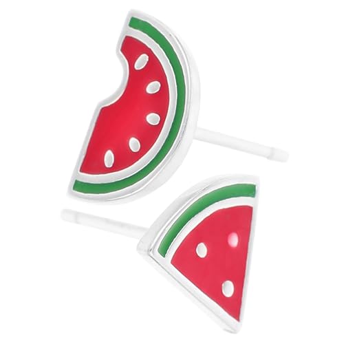 AOKWAWALIY 1 Wassermelonen-Ohrstecker Emaille-Wassermelonen-Ohrstecker Hawaiianische Sommerfrucht-Ohrringe Palästina-Schmuck Für Frauen Und Mädchen von AOKWAWALIY