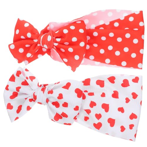 AOKWAWALIY Haarband 2St Haarschmuck für Kinder kids hair accessories kinder haarschmuck Baby-Stirnbänder Stirnband für Kleinkinder baby stirnbänder Tiara Schleife Kopfbedeckung Mädchen Stoff von AOKWAWALIY