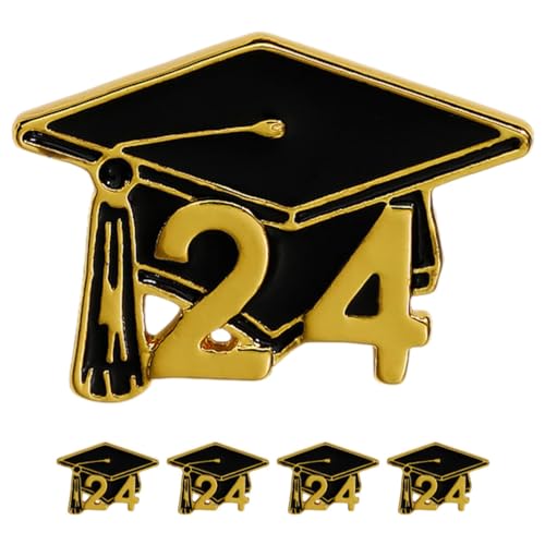 AOKWAWALIY 5 Stück 2024 Graduierungskappe Anstecknadel Graduierungsnadeln Grad Bachelor Cap Broschen Rucksack Pin Für Frauen Männer Abschlussfeier Geschenke von AOKWAWALIY