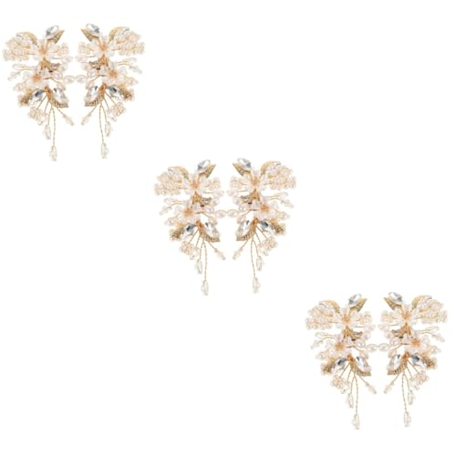 AOKWAWALIY 6 Stück Perlen Blumen Schmuck Schuhclips Blumen Schuh Charms Braut Schuh Clips Abnehmbare Schuh Clips Schuh Clips Für Braut Schuh Clips Für Pumps Fersen Schuh Clips Für von AOKWAWALIY