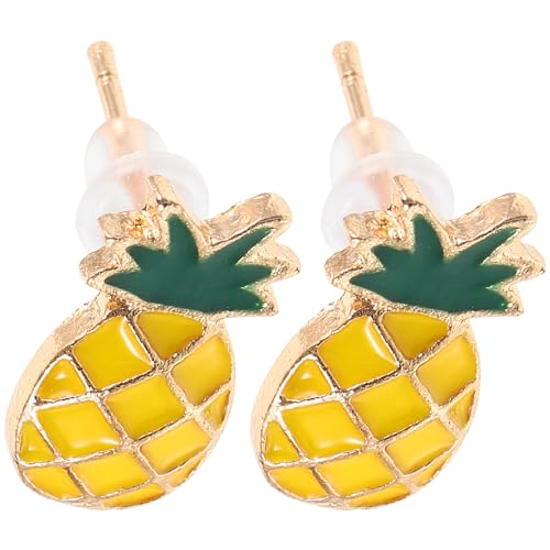 AOKWAWALIY Ohrstecker Mit Sommerfrüchten Süße Ananas-Ohrstecker Ohrringe Mit Tropischen Früchten Geschenke Für Teenager-Mädchen Strandschmuck von AOKWAWALIY