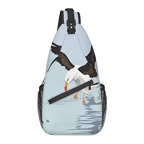 Albatross Bird at Sea Cross Chest Bag Diagonally Sling Rucksack Crossbody Umhängetasche Reisen Wandern Daypacks für Männer Frauen von AOOEDM