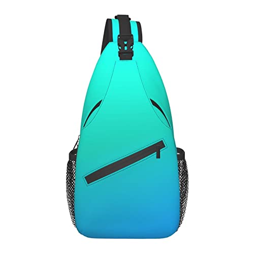 Anti-Diebstahl-Umhängetasche, für Türkis, Grün, Blau, Schulter-Crossbody-Rucksack, wasserdichte Brusttasche, Leichter, lässiger Tagesrucksack für Reisen, Sport von AOOEDM