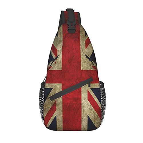 Britische Flagge Crossbody Sling Rucksack Sling Bag Reise Wandern Brusttasche Tagesrucksack von AOOEDM